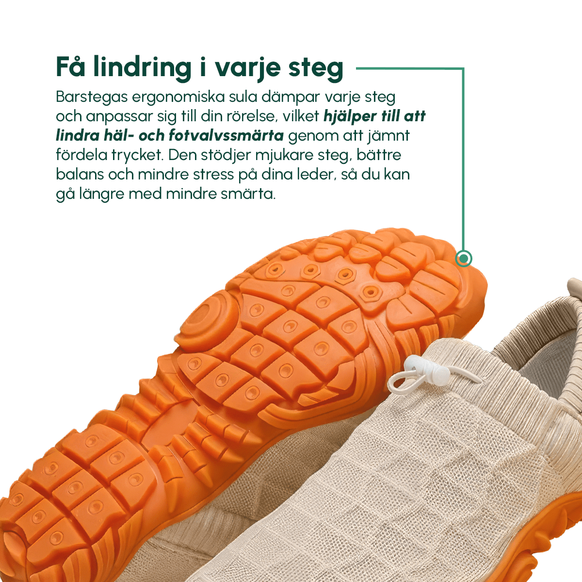 Barstega återhämtningsskor (vit) - Komforten