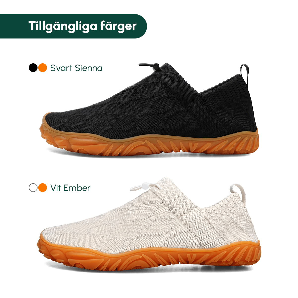 Barstega återhämtningsskor (vit) - Komforten