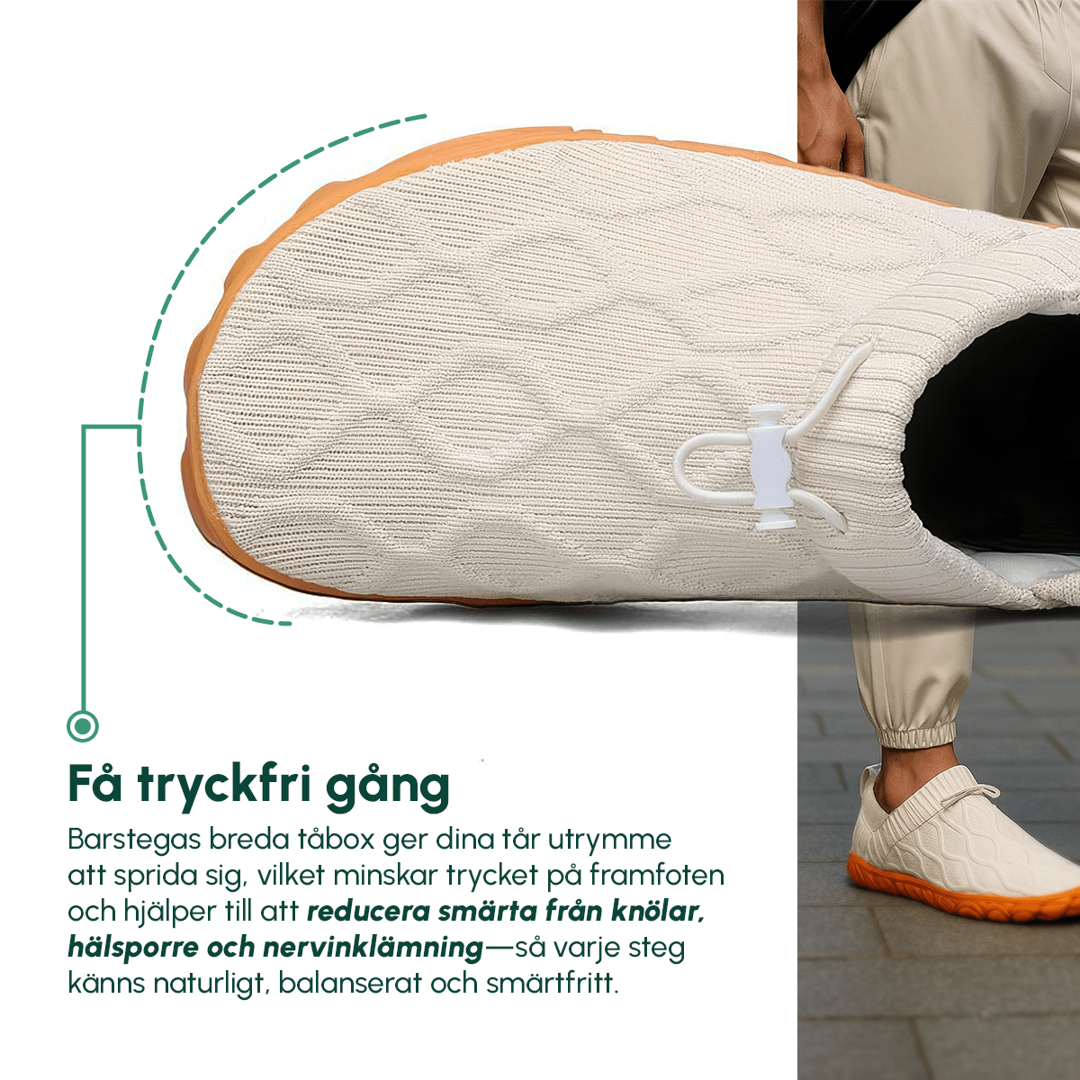 Barstega återhämtningsskor (vit) - Komforten