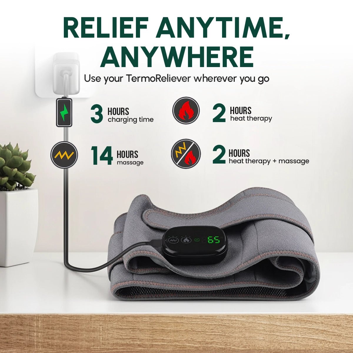 TermoReliever™ 3 - in - 1 Back Relief Belt - Komforten